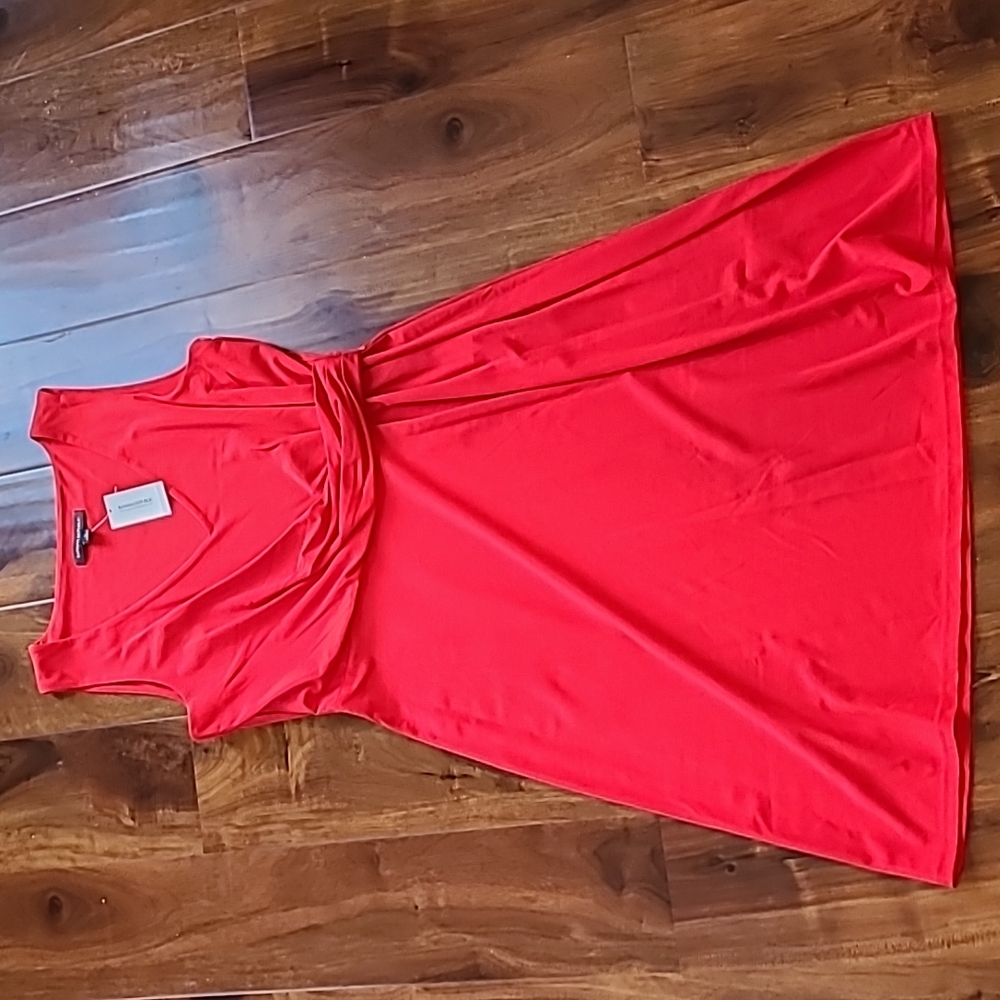 🎊Host Pick🎊 Banana Republic Red Gathered Draped Sleeveless Dress